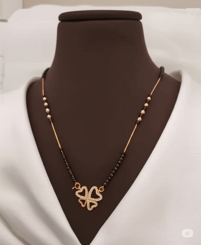 Waheeda Rosegold American Diamond Mangalsutra | Mangalsutra For Women