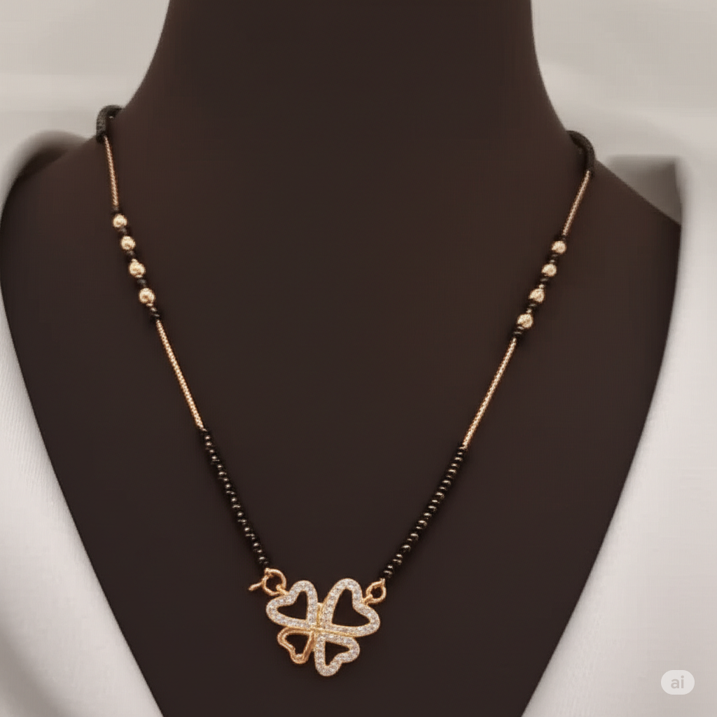 Waheeda Rosegold American Diamond Mangalsutra | Mangalsutra For Women