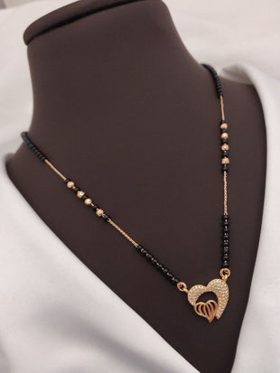 Asha Rosegold American Diamond Mangalsutra | Mangalsutra For Women