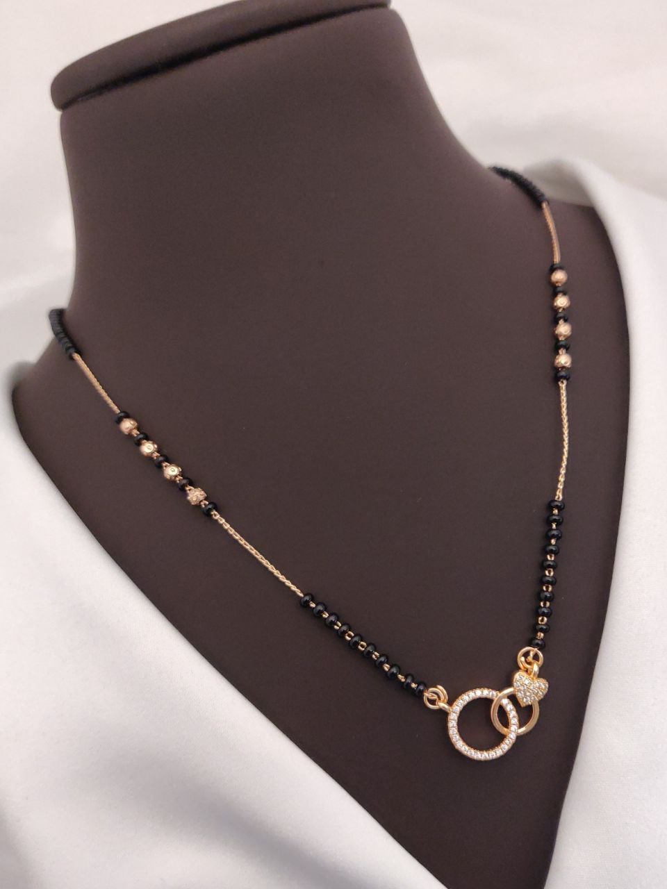 Nargis Rosegold American Diamond Mangalsutra | Mangalsutra For Women