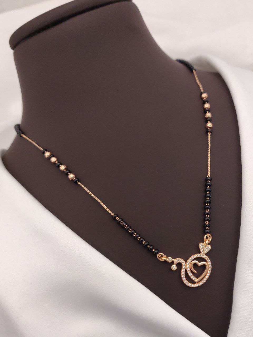 Anushka Rosegold American Diamond Mangalsutra | Mangalsutra For Women