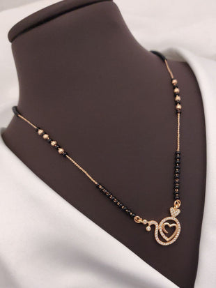 Anushka Rosegold American Diamond Mangalsutra | Mangalsutra For Women