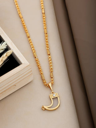 Gold Plated Tiger Nail Pendant Chain For Men