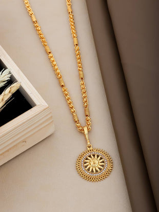 Surya Dev Sun Pendant Chain For Men