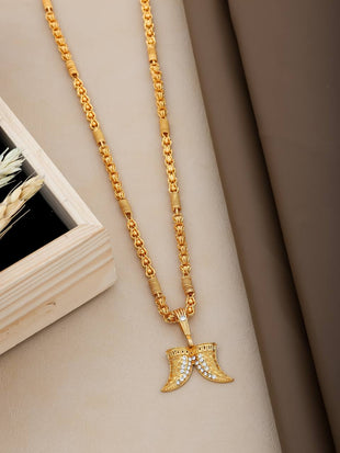 Moustache Shape Pendant With Chain For Men