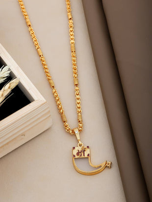 Maa Pendant Gold Chain for Men