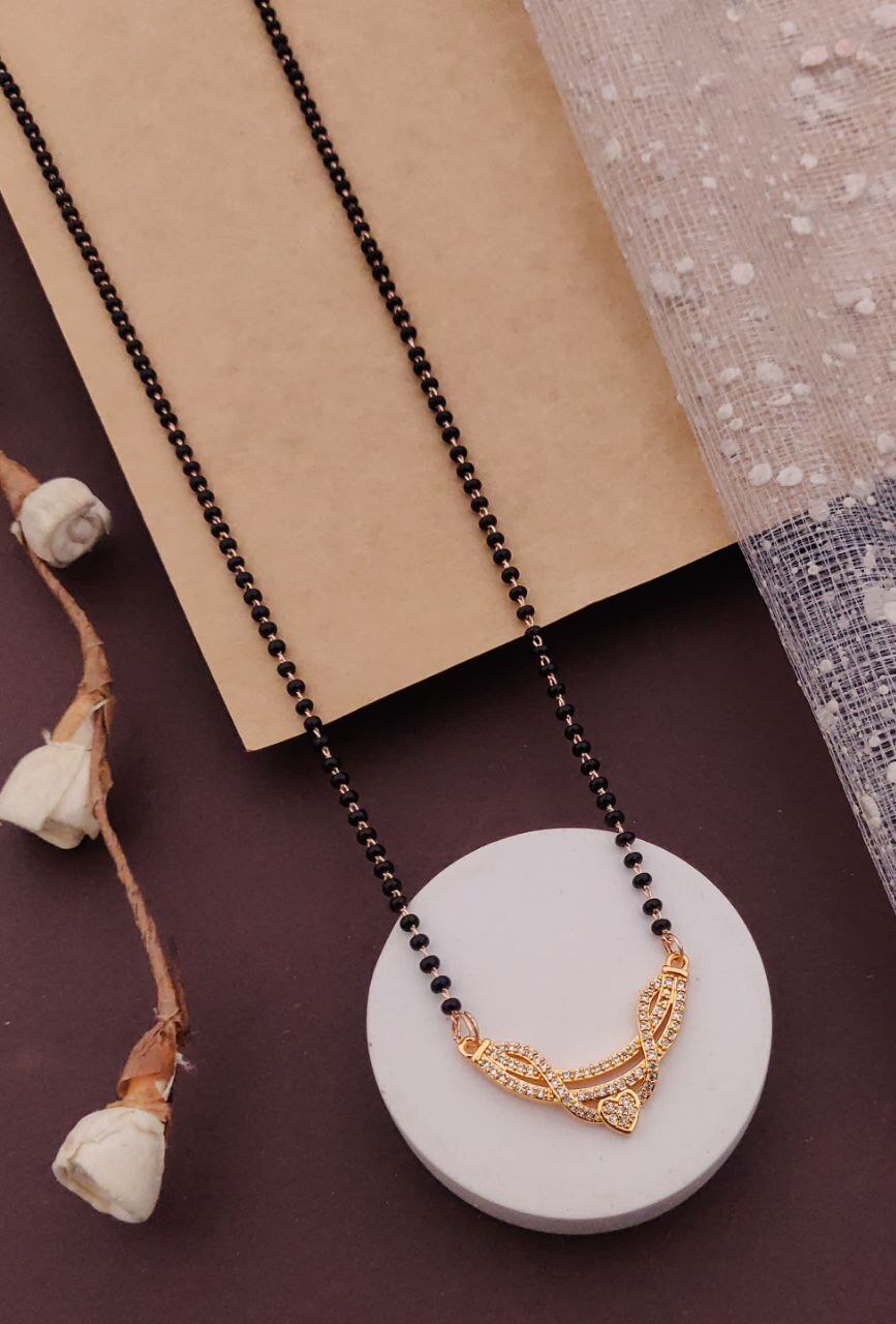 Ritu Rosegold AD Mangalsutra - Wortica